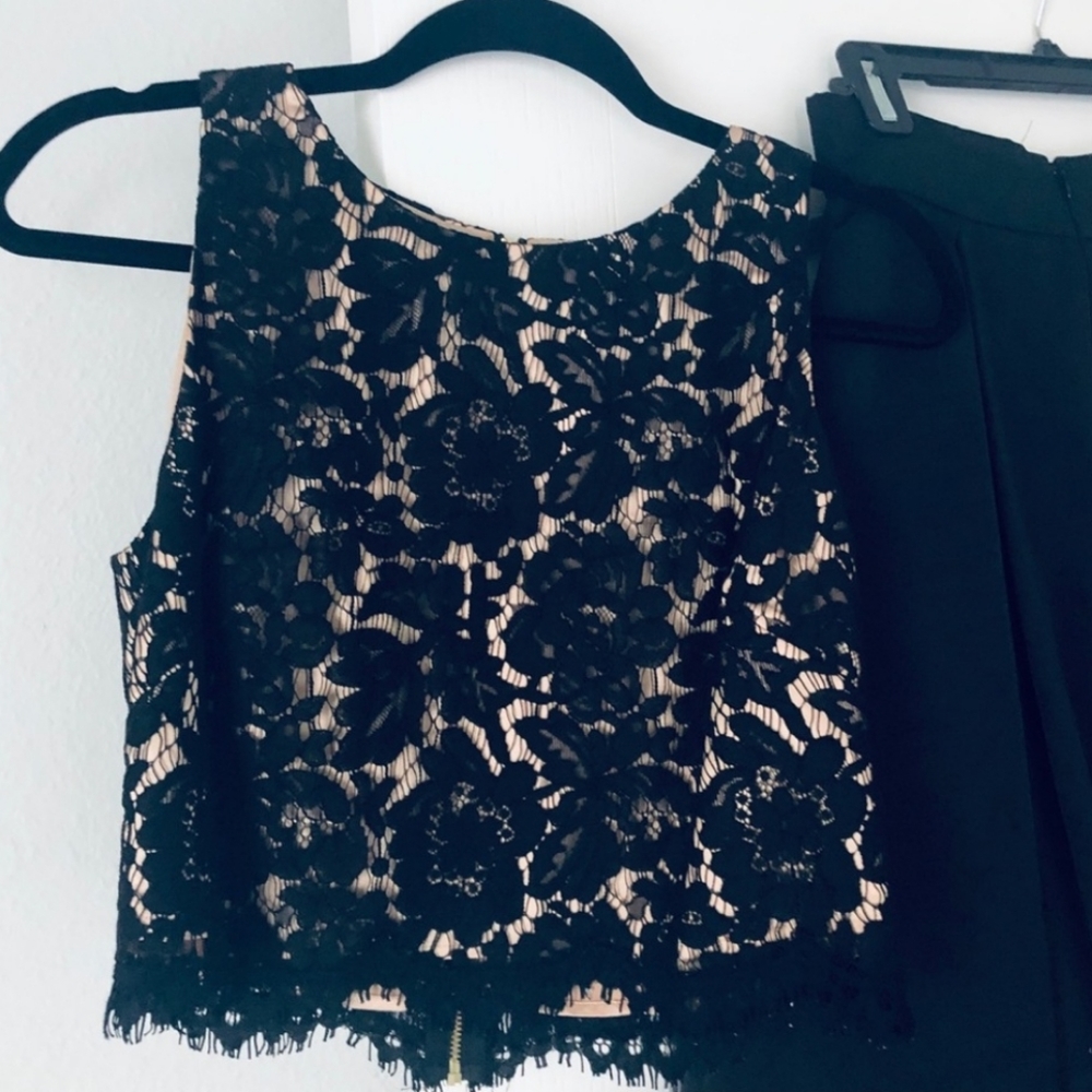 Eliza J Black Lace Top